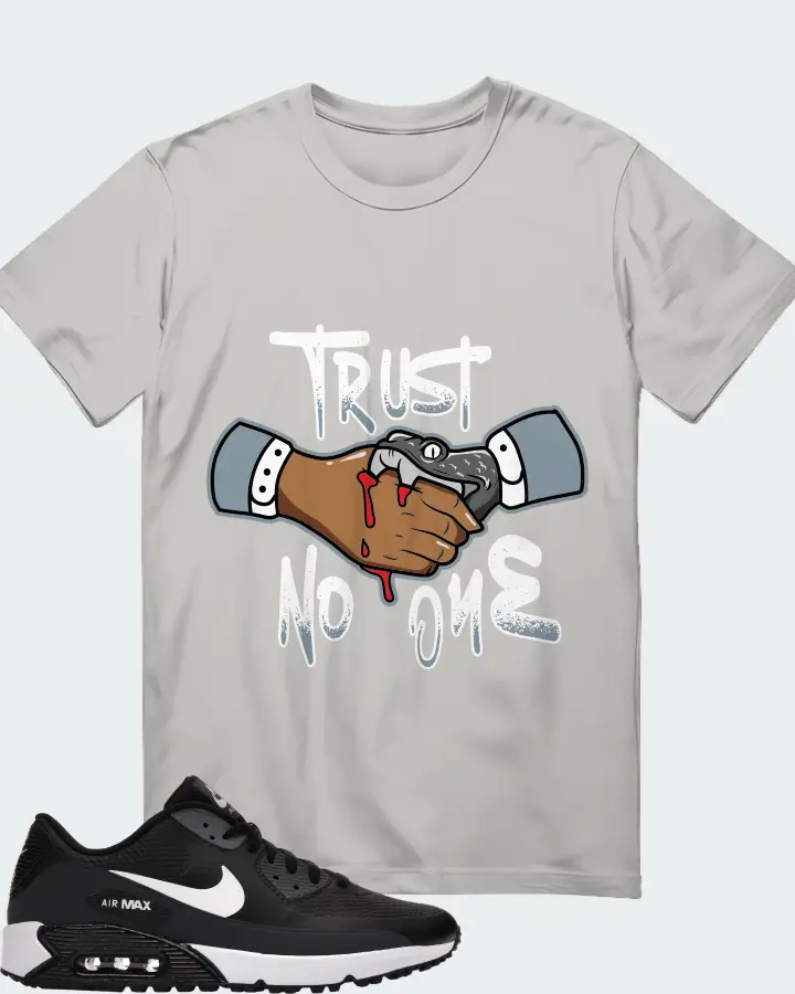 Nike Air Max 90 Golf Sneaker Matching Grey T-Shirt - Trust No One