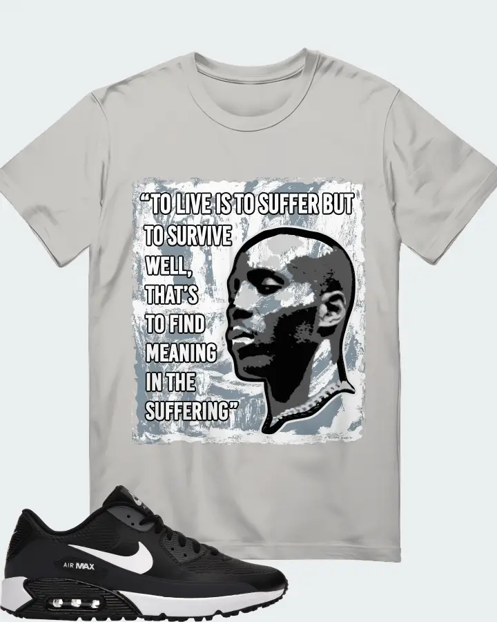 Nike Air Max 90 Golf Sneaker Matching Grey T-Shirt - DMX Suffer Quote