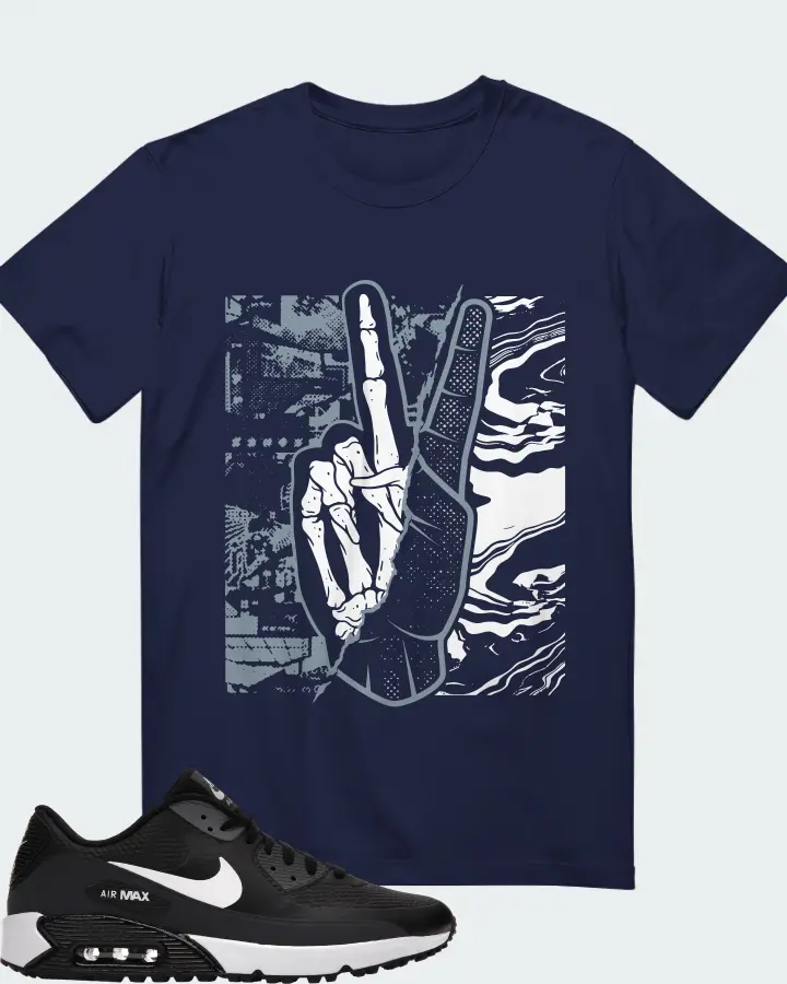 Nike Air Max 90 Golf Sneaker Matching Navy T-Shirt - Peace of mind