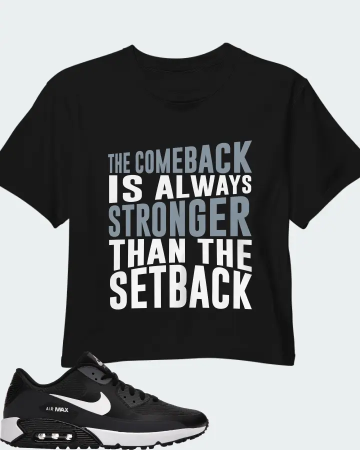 Nike Air Max 90 Golf Sneaker Matching Black Crop Top - The Comeback