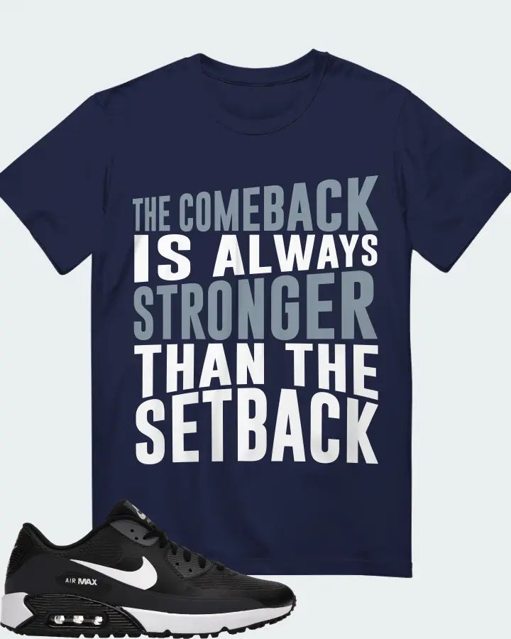 Nike Air Max 90 Golf Sneaker Matching Navy T-Shirt - The Comeback