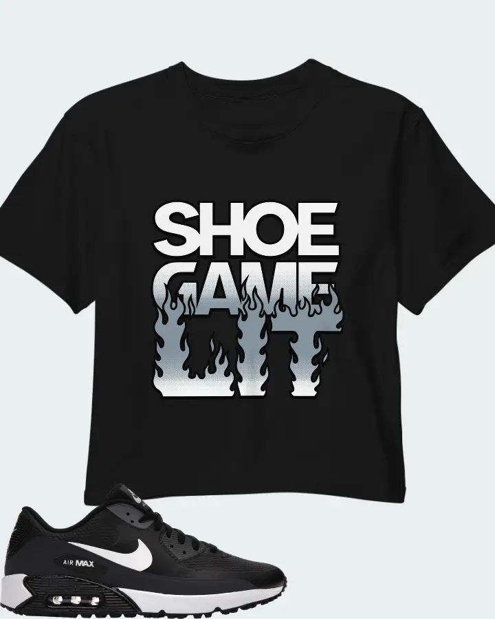 Nike Air Max 90 Golf Sneaker Matching Black Crop Top - Shoe Game Lit Refreshed