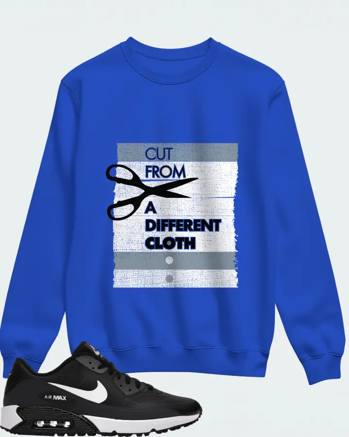 Nike Air Max 90 Golf Sneaker Matching Royal Blue Sweatshirt - Cut From a Different Cloth