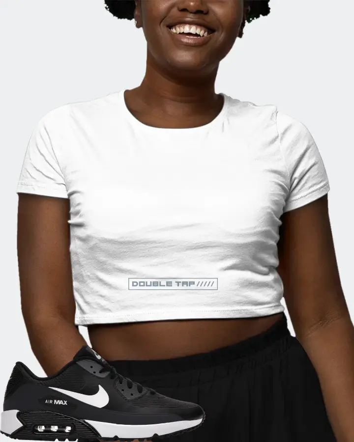 Nike Air Max 90 Golf Sneaker Matching White Crop Top (LOGIN) - View 3