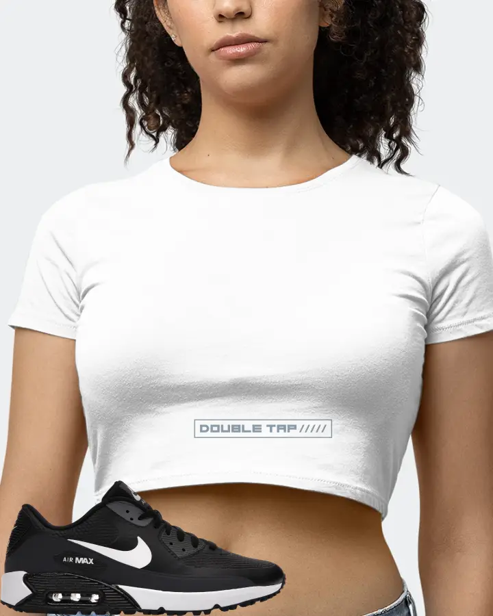 Nike Air Max 90 Golf Sneaker Matching White Crop Top (LOGIN) - View 4