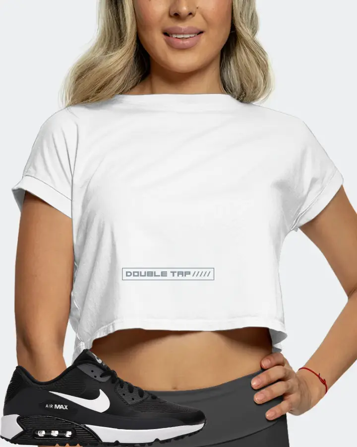 Nike Air Max 90 Golf Sneaker Matching White Crop Top (LOGIN) - View 5