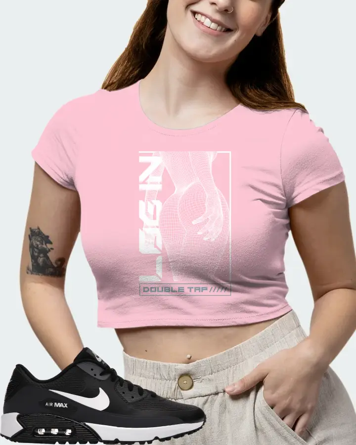 Nike Air Max 90 Golf Sneaker Matching Pink Crop Top (LOGIN) - View 7