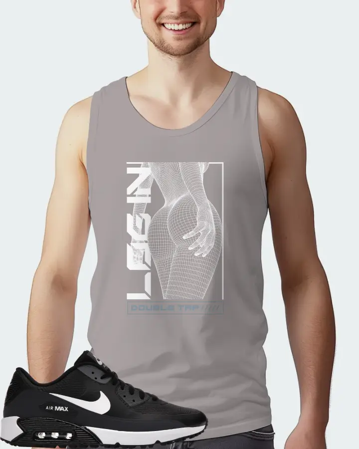Nike Air Max 90 Golf Sneaker Matching Grey Tank Top (LOGIN) - View 4