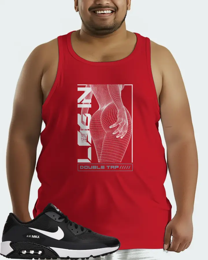 Nike Air Max 90 Golf Sneaker Matching Red Tank Top (LOGIN) - View 6