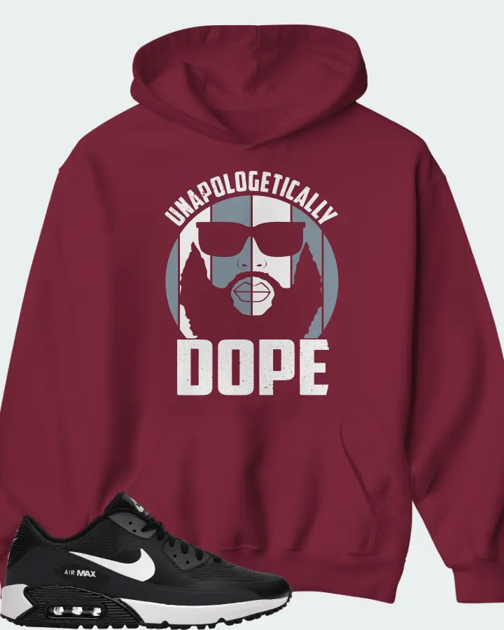 Nike Air Max 90 Golf Sneaker Matching Maroon Hoodie - UNAPOLOGETICALLY DOPE Man
