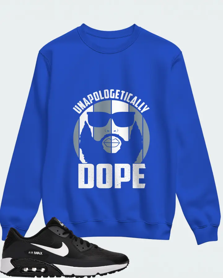 Nike Air Max 90 Golf Sneaker Matching Royal Blue Sweatshirt - UNAPOLOGETICALLY DOPE Man