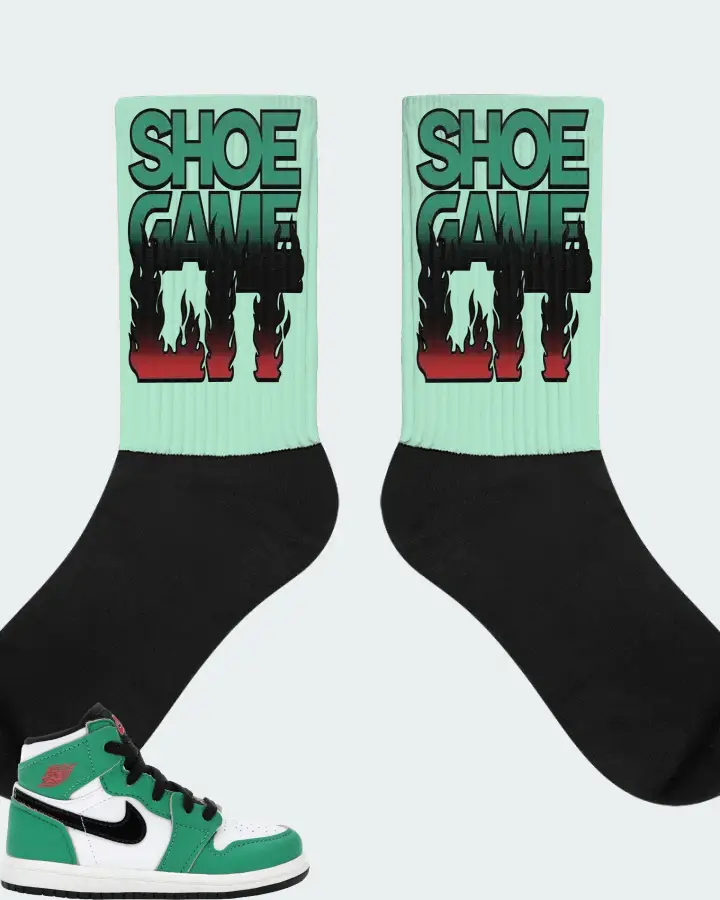 Jordan 1 Retro High Sneaker Matching Mint Socks - Shoe Game Lit Refreshed