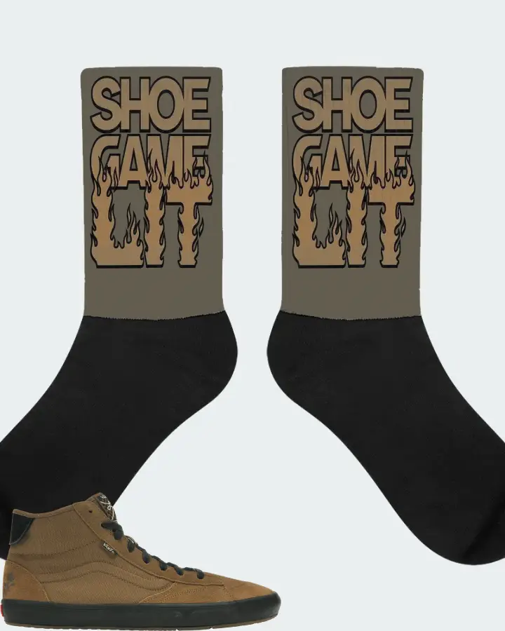 Vans The Lizzie Sneaker Matching Army Green Socks - Shoe Game Lit Refreshed