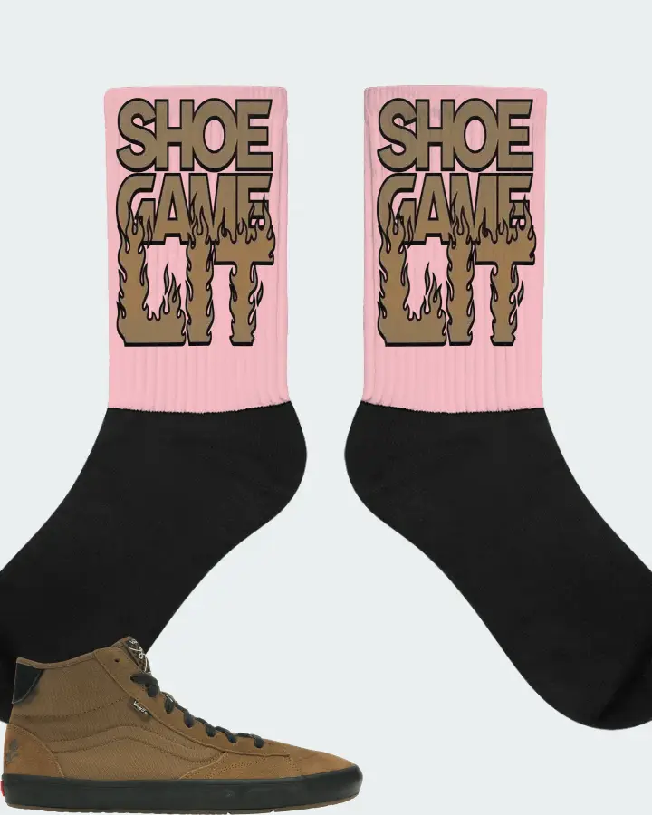 Vans The Lizzie Sneaker Matching Pink Socks - Shoe Game Lit Refreshed