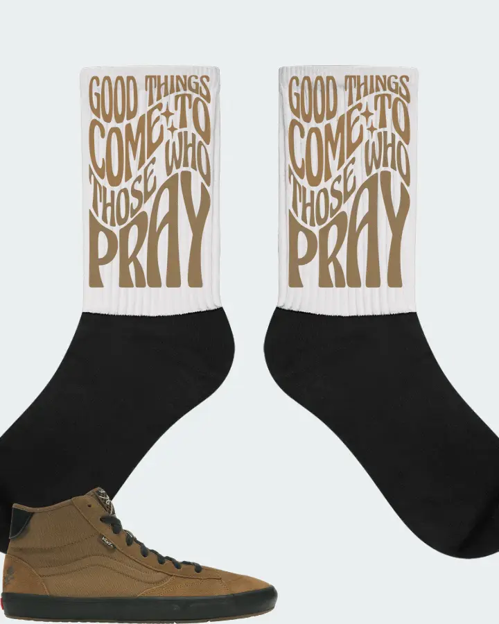 Vans The Lizzie Sneaker Matching White Socks - Good Things Come To Those Who Pray