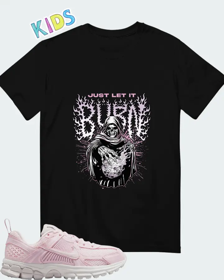 Nike Vomero 5 Pearl Pink Bleached Lilac Summit White Vast Grey Matching Kid's T-Shirt