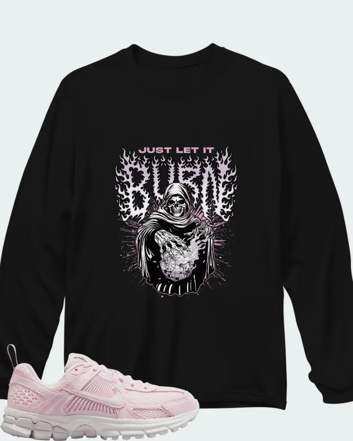 Nike Vomero 5 Pearl Pink Bleached Lilac Summit White Vast Grey Matching Long Sleeve T-Shirt