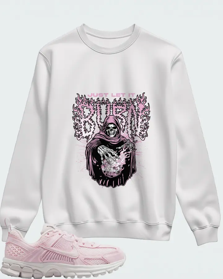 Nike Vomero 5 Pearl Pink Bleached Lilac Summit White Vast Grey Matching Sweatshirt