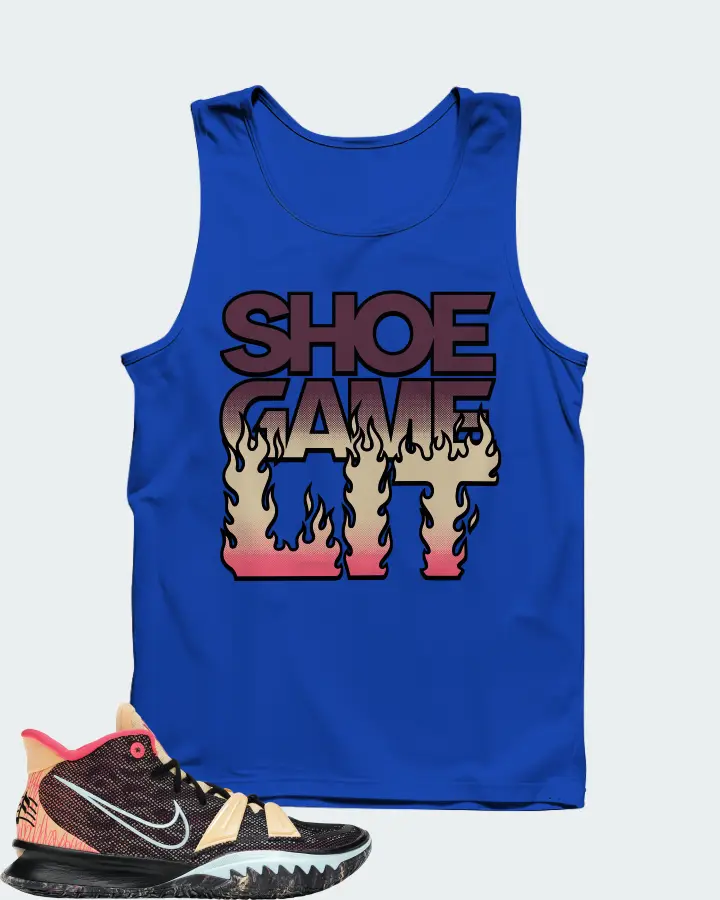 Nike Kyrie 7 Sneaker Matching Royal Blue Tank Top - Shoe Game Lit Refreshed