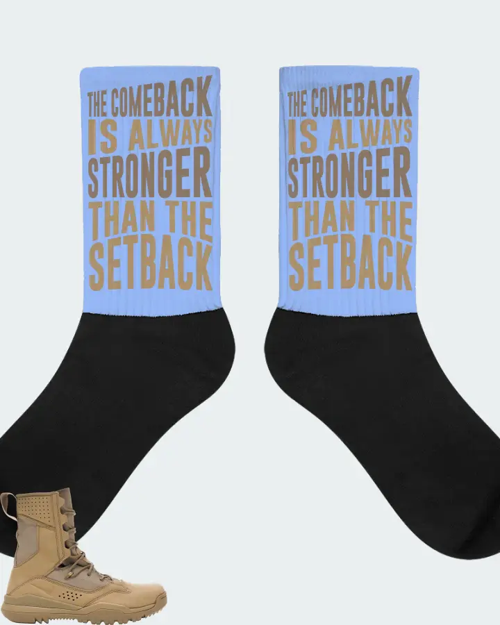 Special Field Boot 8 Inch Sneaker Matching Carolina Blue Socks - The Comeback