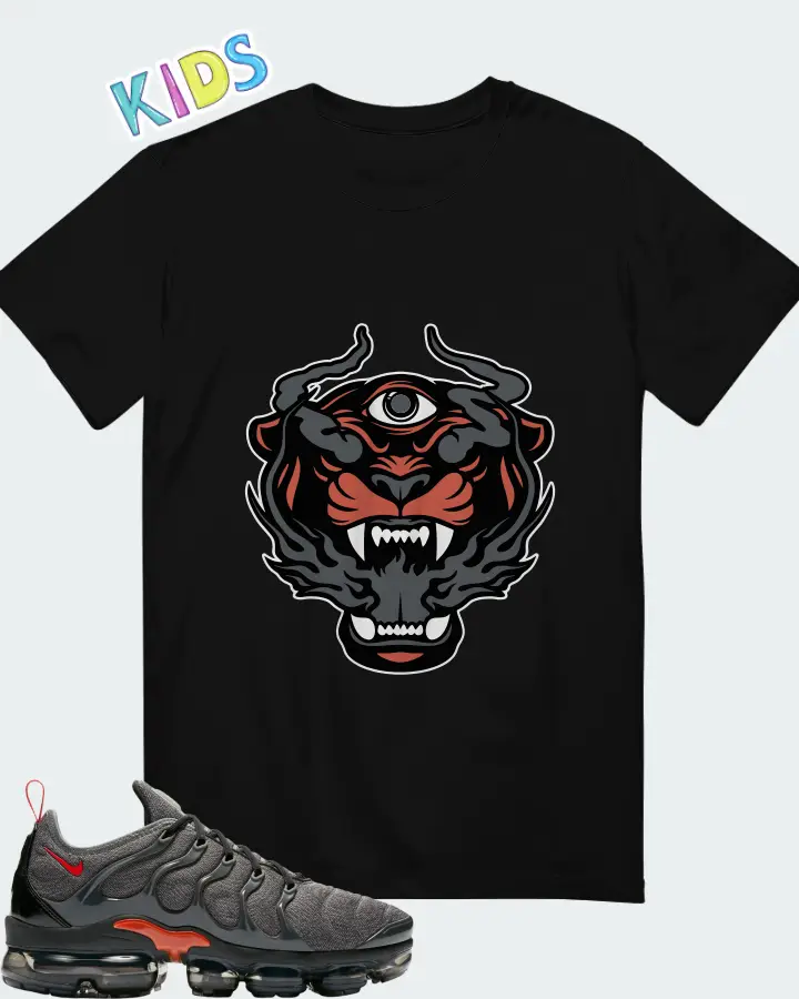 Nike Air VaporMax Plus Cool Grey Team Orange Matching Kid's T-Shirt