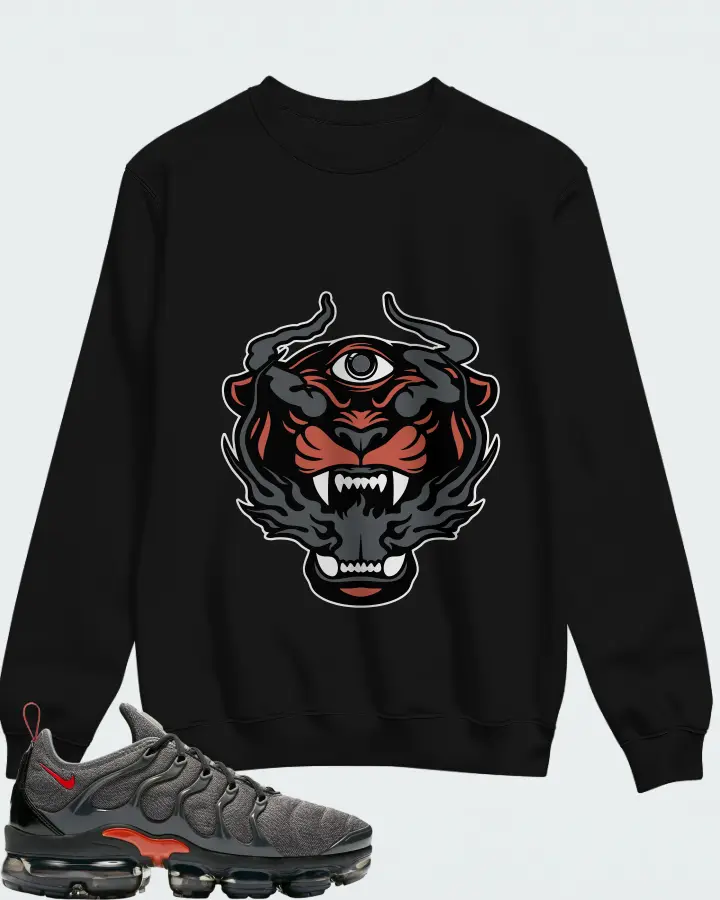 Nike Air VaporMax Plus Cool Grey Team Orange Matching Sweatshirt