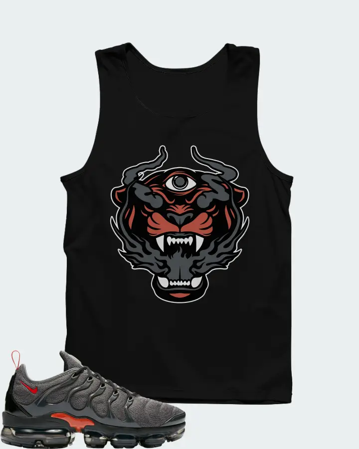 Nike Air VaporMax Plus Cool Grey Team Orange Matching Tank Top