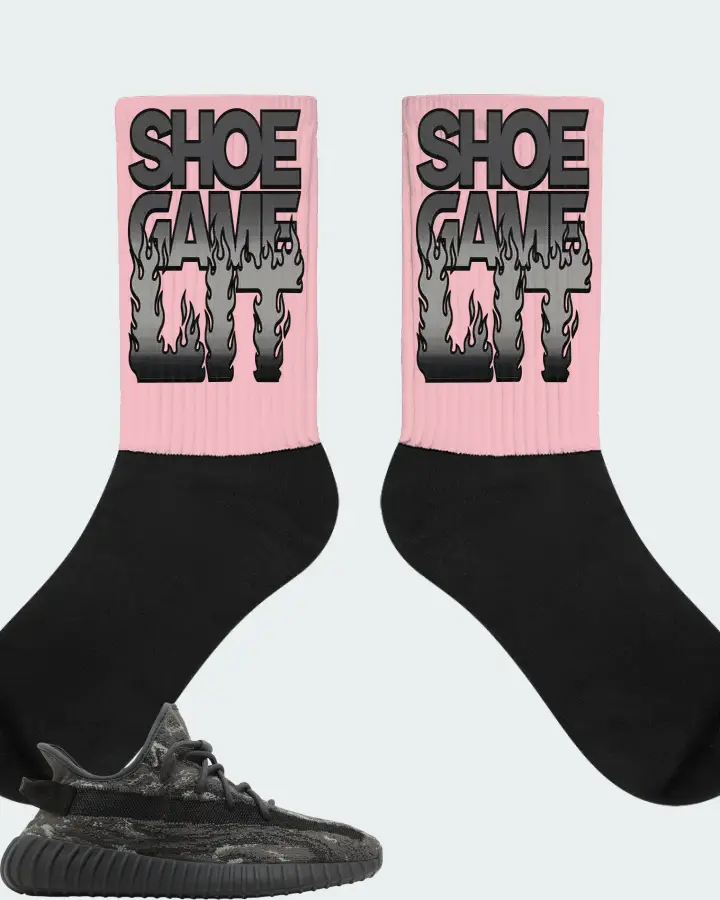 adidas Yeezy Boost 350 V2 Sneaker Matching Pink Socks - Shoe Game Lit Refreshed