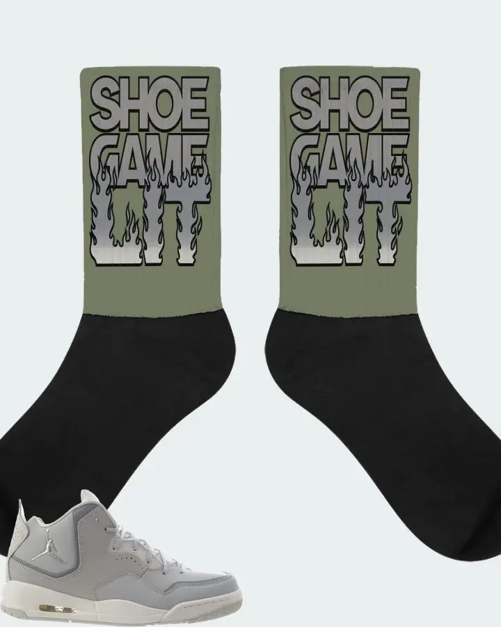 Jordan Courtside 23 Sneaker Matching Olive Socks - Shoe Game Lit Refreshed