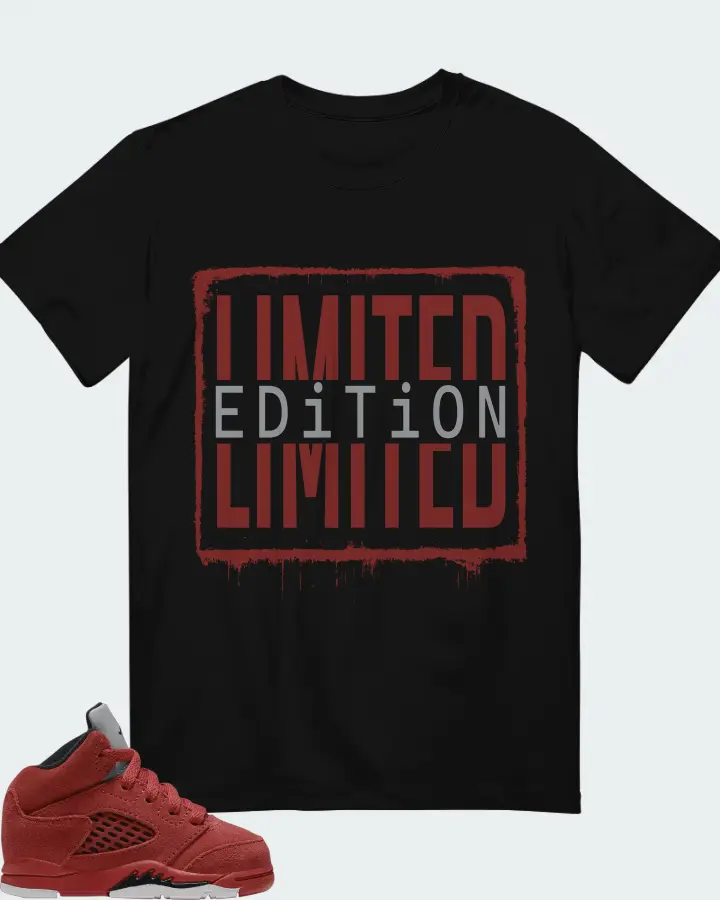 Jordan 5 Retro  Sneaker Matching Black T-Shirt - LIMITED EDITION