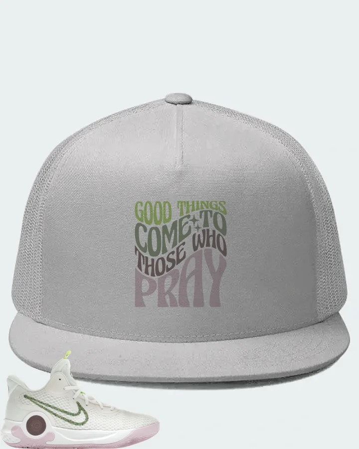 Nike KD Trey 5 IX Sneaker Matching White Hat - Good Things Come To Those Who Pray