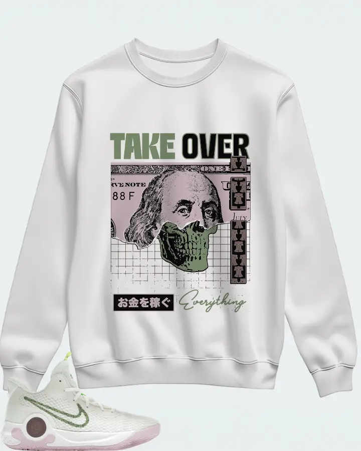 Nike KD Trey 5 IX Sneaker Matching White Sweatshirt - Take Over