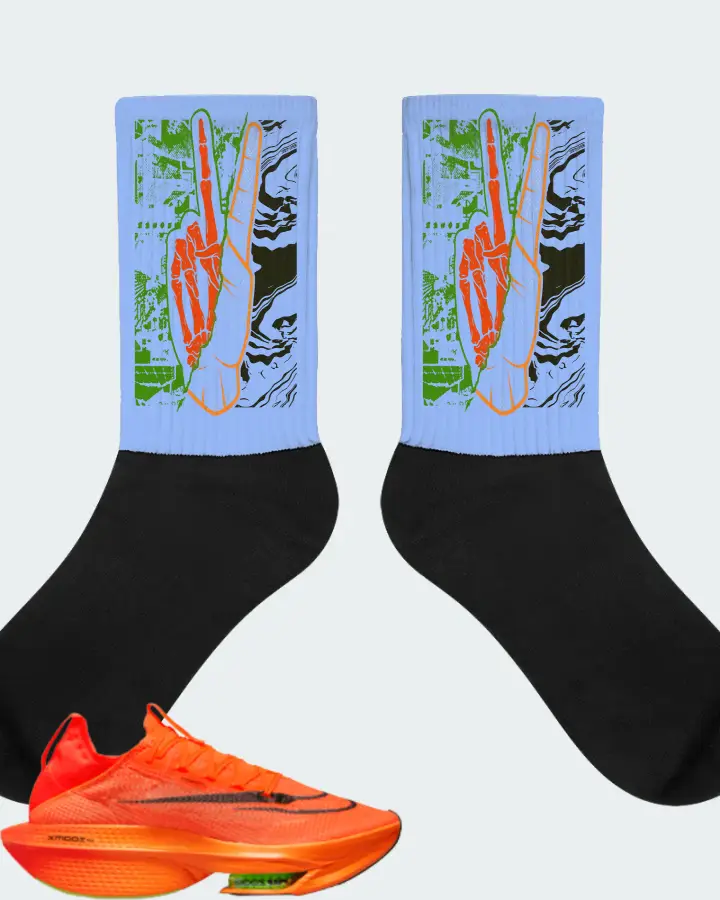 Nike Air Zoom Alphafly Next% 2 Sneaker Matching Carolina Blue Socks - Peace of mind