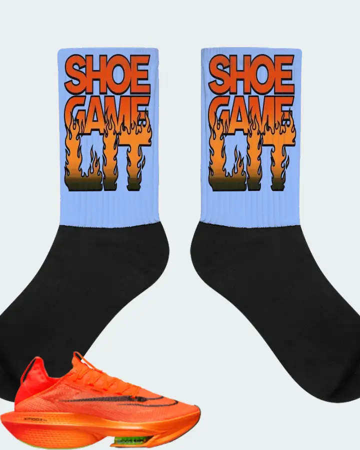 Nike Air Zoom Alphafly Next% 2 Sneaker Matching Carolina Blue Socks - Shoe Game Lit Refreshed