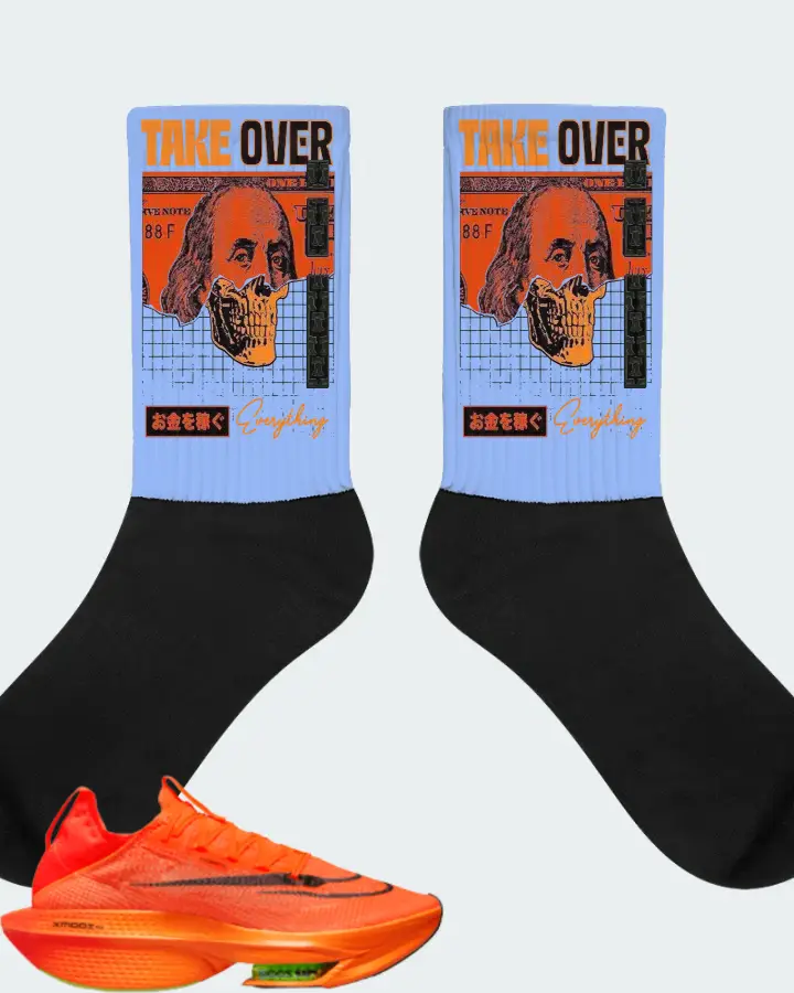 Nike Air Zoom Alphafly Next% 2 Sneaker Matching Carolina Blue Socks - Take Over