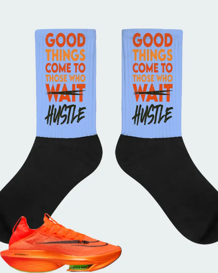 Nike Air Zoom Alphafly Next% 2 Sneaker Matching Carolina Blue Socks - Good Things Come