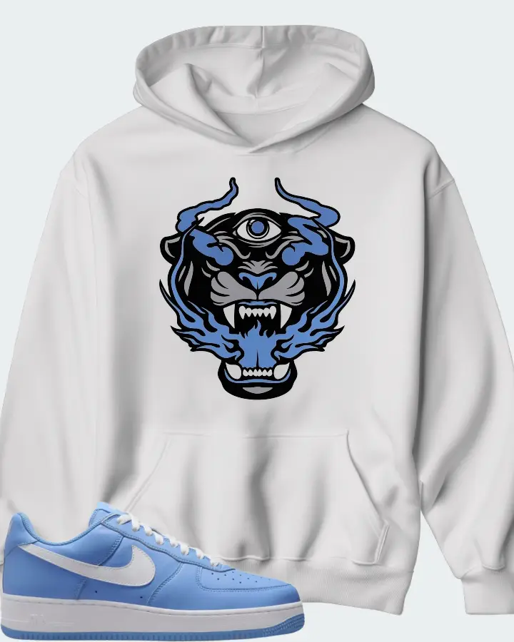 Nike Air Force 1 Low '07 Retro Color of the Month University Blue Matching Hoodie