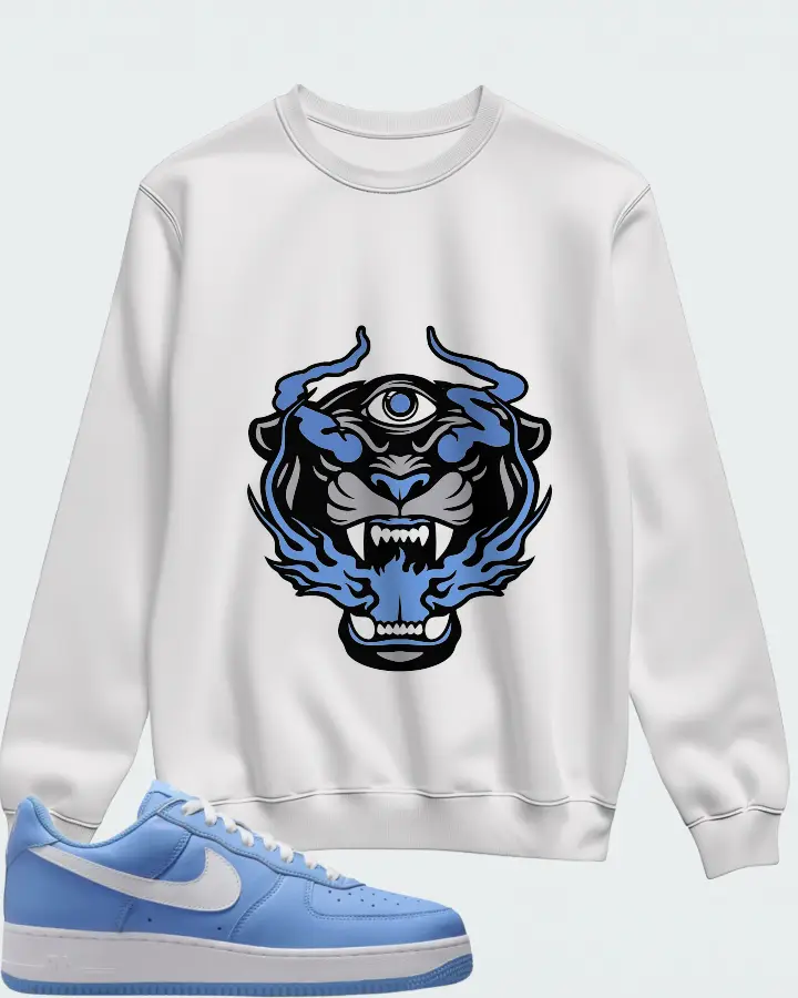 Nike Air Force 1 Low '07 Retro Color of the Month University Blue Matching Sweatshirt