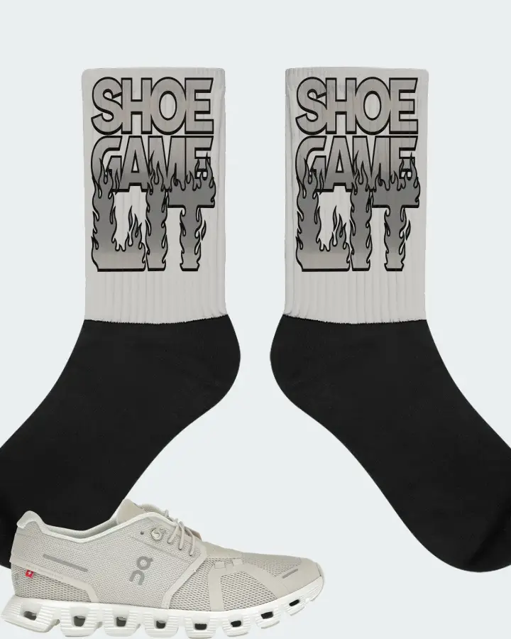 On Running Cloud 5 Sneaker Matching Grey Socks - Shoe Game Lit Refreshed