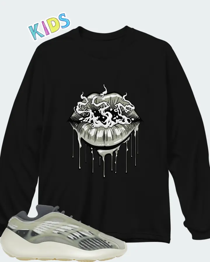 Yeezy 700 V3 Fade Salt Matching Kid's Long Sleeve T-Shirt
