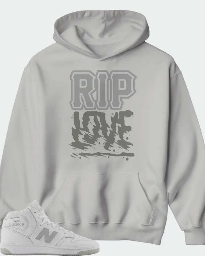 New Balance Numeric 480 High White Grey Matching Hoodie