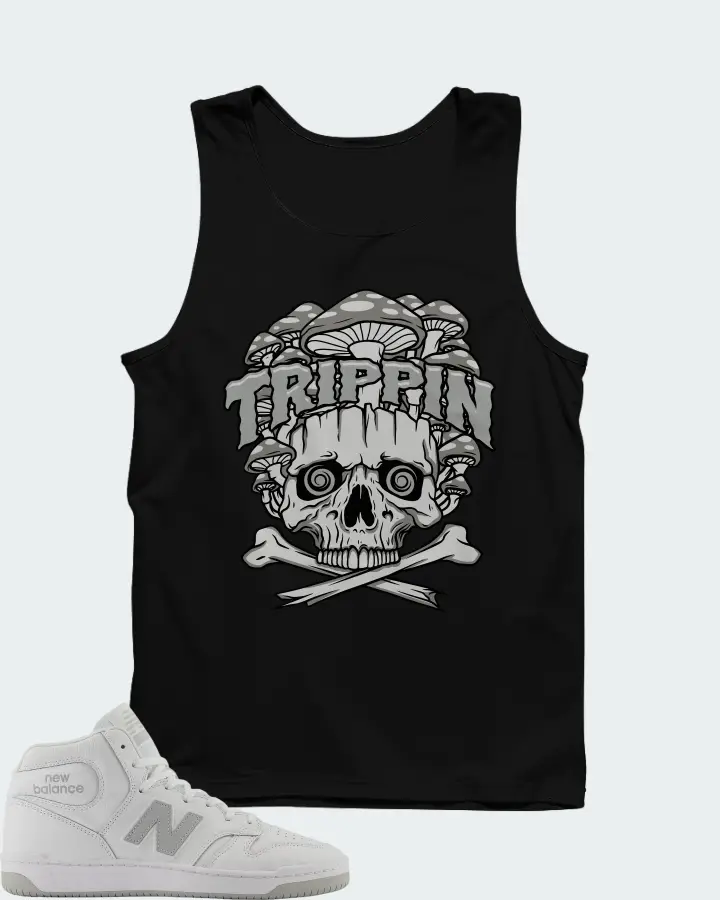 New Balance Numeric 480 High White Grey Matching Tank Top