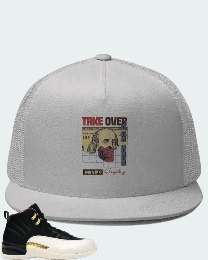 Jordan 12 Retro Sneaker Matching White Hat - Take Over