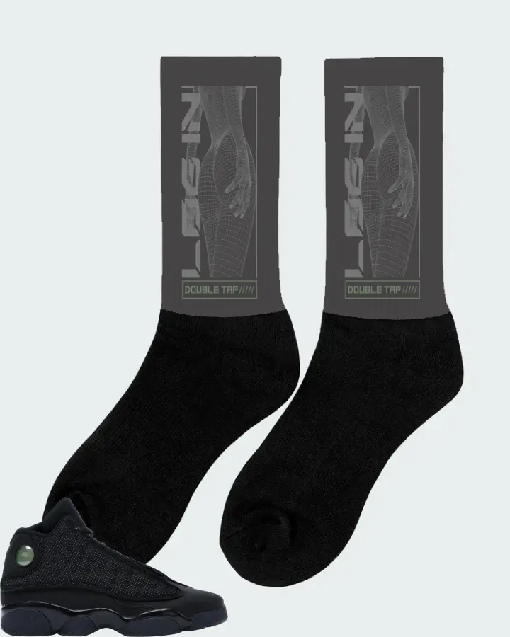Jordan 13 Retro Sneaker Matching Dark Grey Socks (LOGIN) - View 3