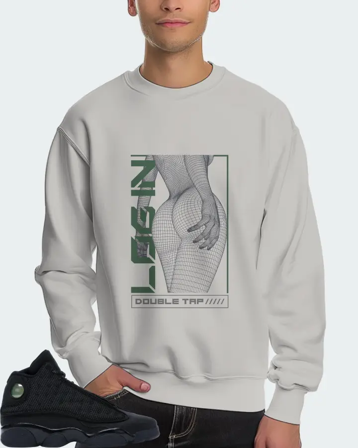 Jordan 13 Retro Sneaker Matching Grey Sweatshirt (LOGIN) - View 4