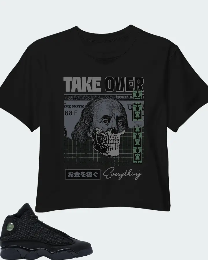 Jordan 13 Retro Sneaker Matching Black Crop Top - Take Over