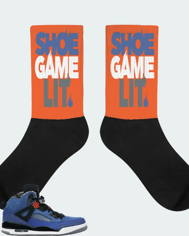 Jordan Spizike Sneaker Matching Orange Socks - Shoe Game Lit Classic