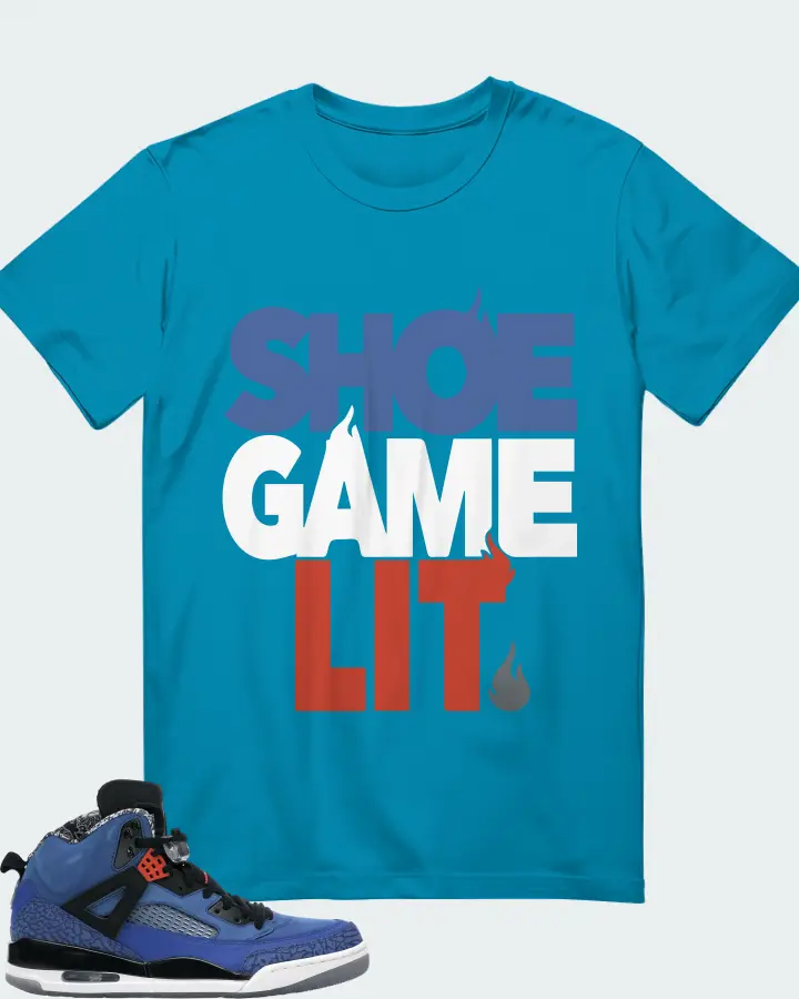 Jordan Spizike Sneaker Matching Aqua T-Shirt - Shoe Game Lit Classic
