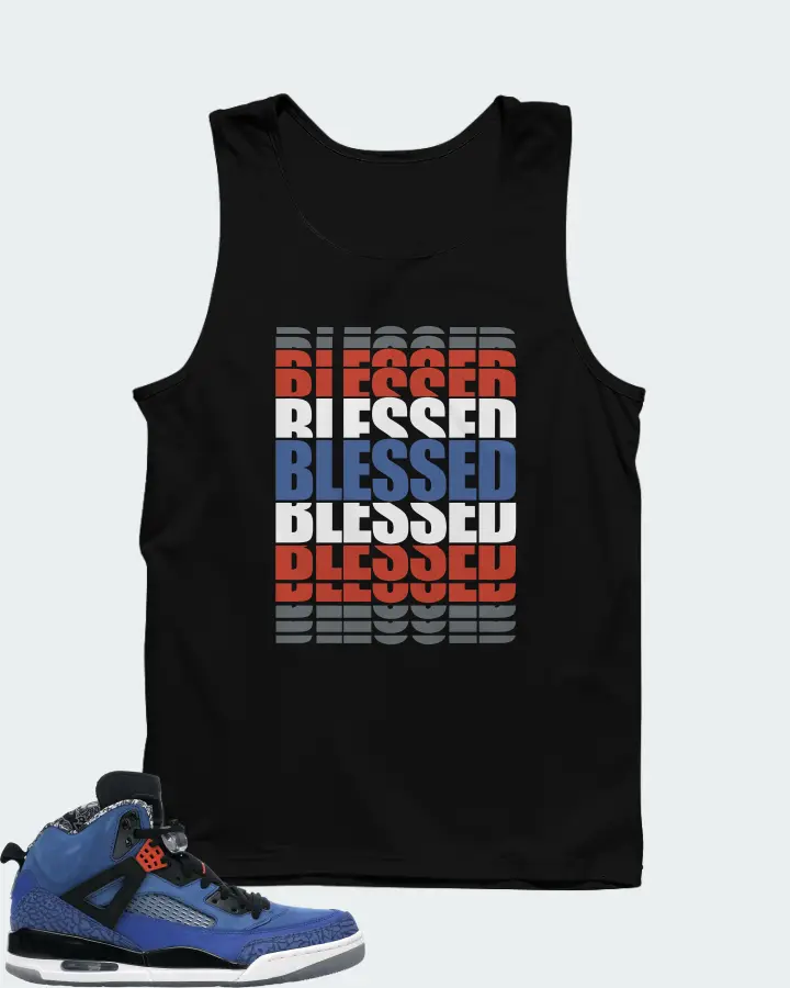 Jordan Spizike Sneaker Matching Black Tank Top - BLESSED Many Times