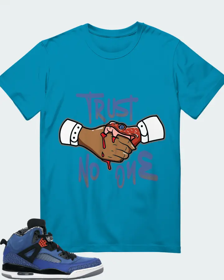 Jordan Spizike Sneaker Matching Aqua T-Shirt - Trust No One